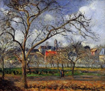 Camille Pissarro : On Orchard in Pontoise in Winter